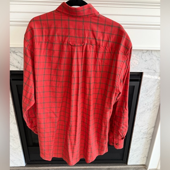 Orvis Men's Vibrant Red Checkered Shirt - Picture 2 of 4